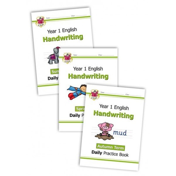 KS1 Handwriting Daily Practice Book Bundle: Year 1 - Autumn Term, Spring Term & Summer Term