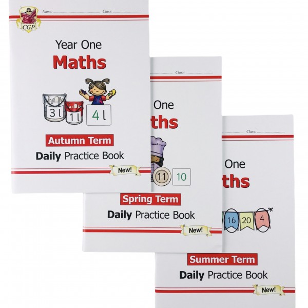 KS1 Maths Daily Practice Book Bundle: Year 1 - Autumn Term, Spring Term & Summer Term