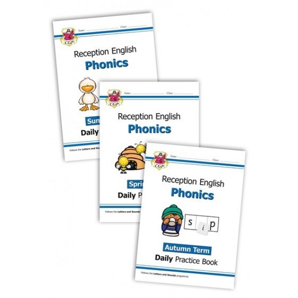 Phonics Daily Practice Book Bundle: Reception - Autumn Term, Spring Term & Summer Term