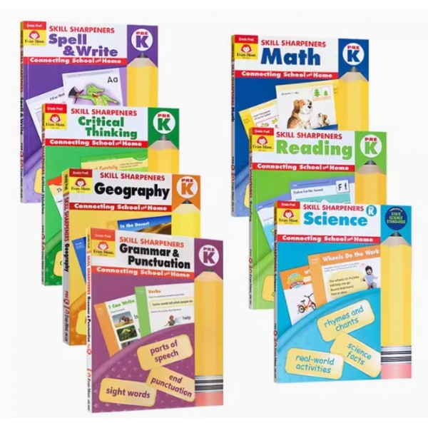 Skill Sharpeners 7 Books Collection, Grade PreK