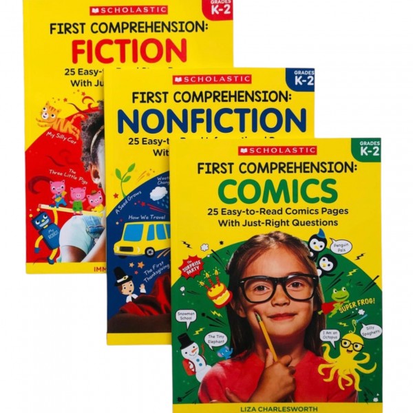 First Comprehension. Fiction. NonFiction. Comics. Grades K-2