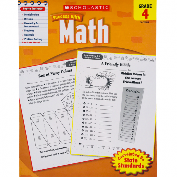 Scholastic Success with Grammar Math 4