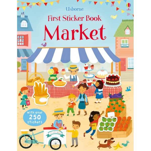 Market. Usborne First Sticker Book